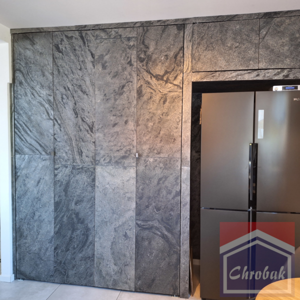Fornir Kamienny na ściane duży format Silver Grey 122x61cm