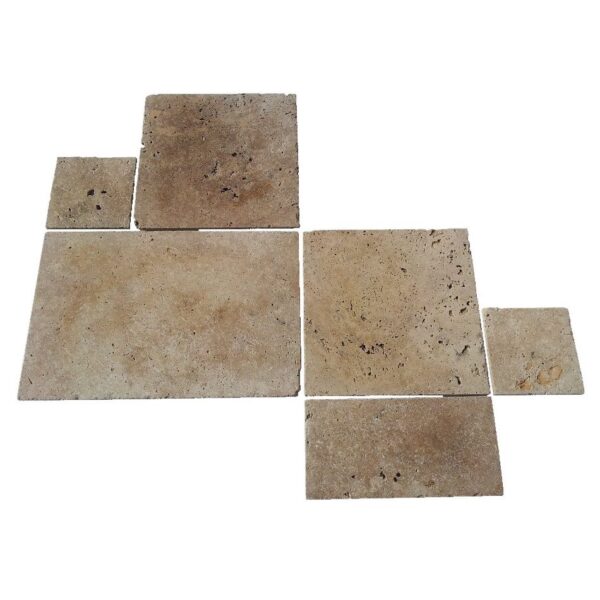 Płytki Trawertyn NOCE Bębnowana Układanka Rzymska gr.1,2cm