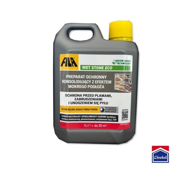 FILA Wet Stone Eco (opak. 1L) – impregnat do kamienia naturalnego z efektem mokrego kamienia.