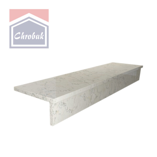 Schody Marmurowe Bianco Perlino gr 2 cm