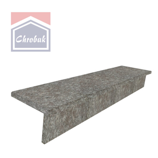 Schody Granitowe Królewski Brąz Płomieniowane gr 3 cm