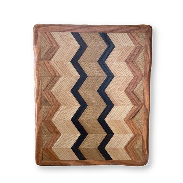 Deska Z Geometrycznym Wzorem Z Naturalnego Drewna