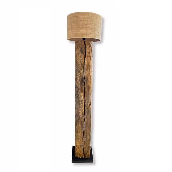 Lampa Ze Starej Beli Z Abażurem Na Podstawie Granitowej